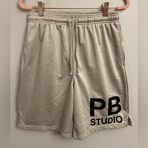 PLAYBOY Cream Athletic Shorts Elastic Waistband